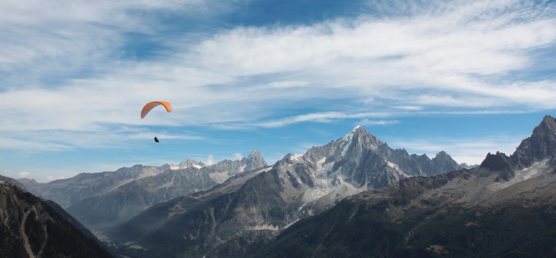 Paragliding in the Alps