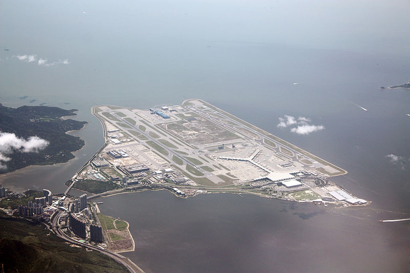 Bird's eye view of the Hong Kong International Airport Image Credits: wikipedia.org/wiki