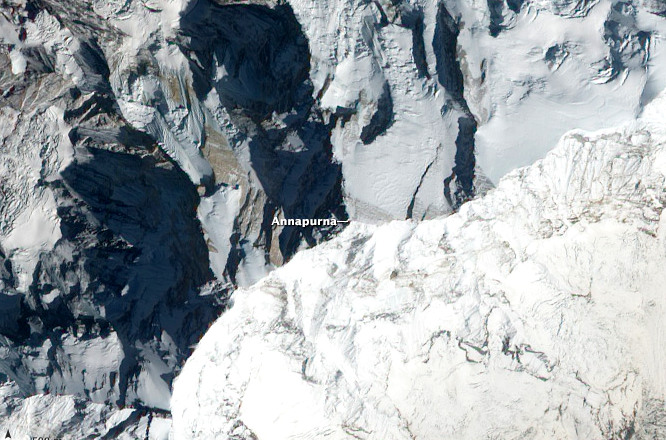 Aerial view of the Annapurna Image credits: Wikipedia.org