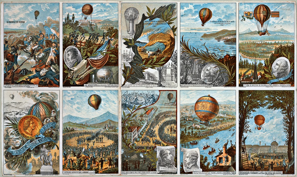 A graphic representation of the first Hot Air Balloon flight Image Credits: wikipedia.org