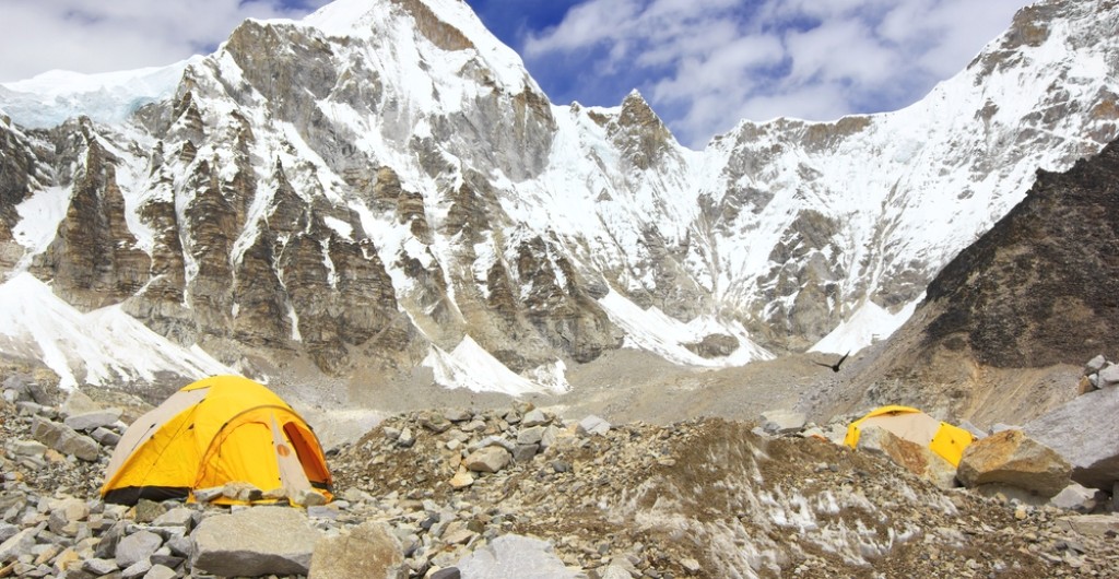 View of Mount Everest from the Base Camp