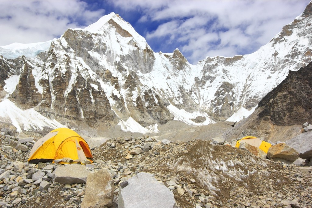 View of Mount Everest from the Base Camp