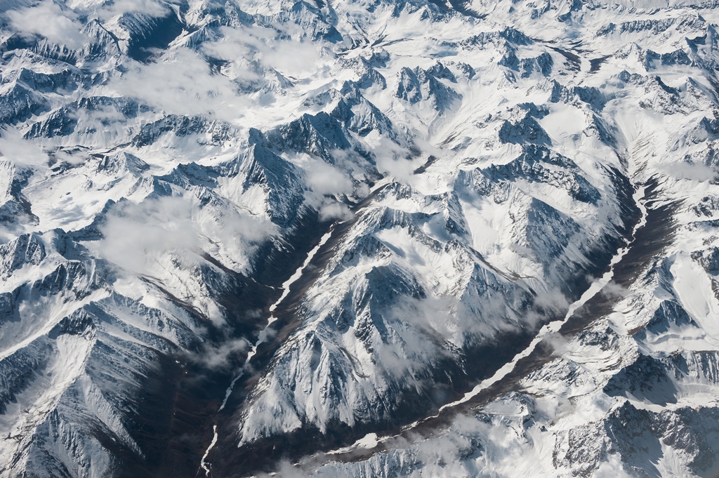 Splendid Himalayan Vistas from Airplane Window! 