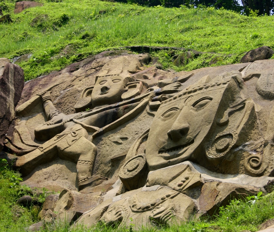 Mysterious rock-cut statues in Tripura