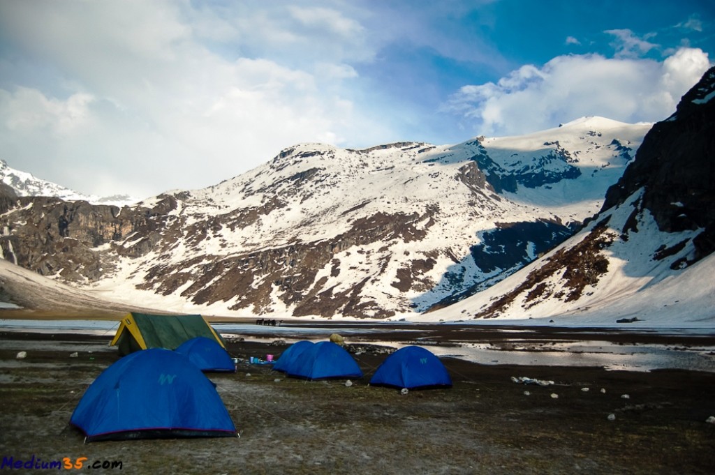 Camping experience during the Deo Tibba Trek