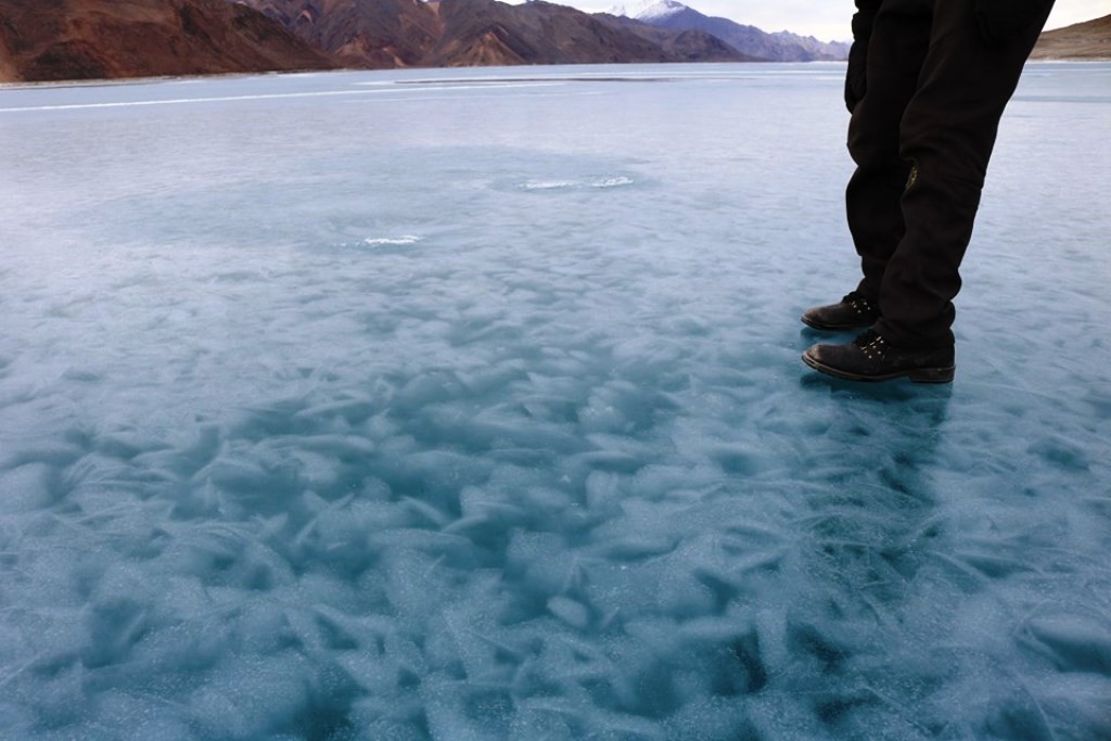 Frozen Pangong Lake