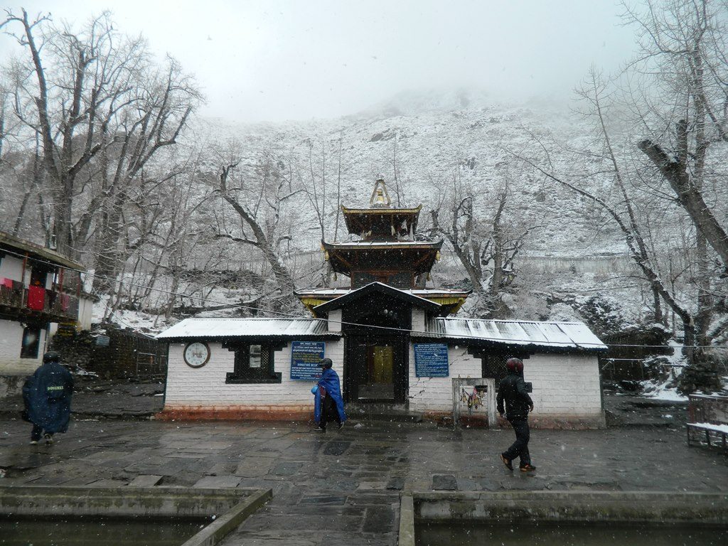 Muktinath Temple in the snow