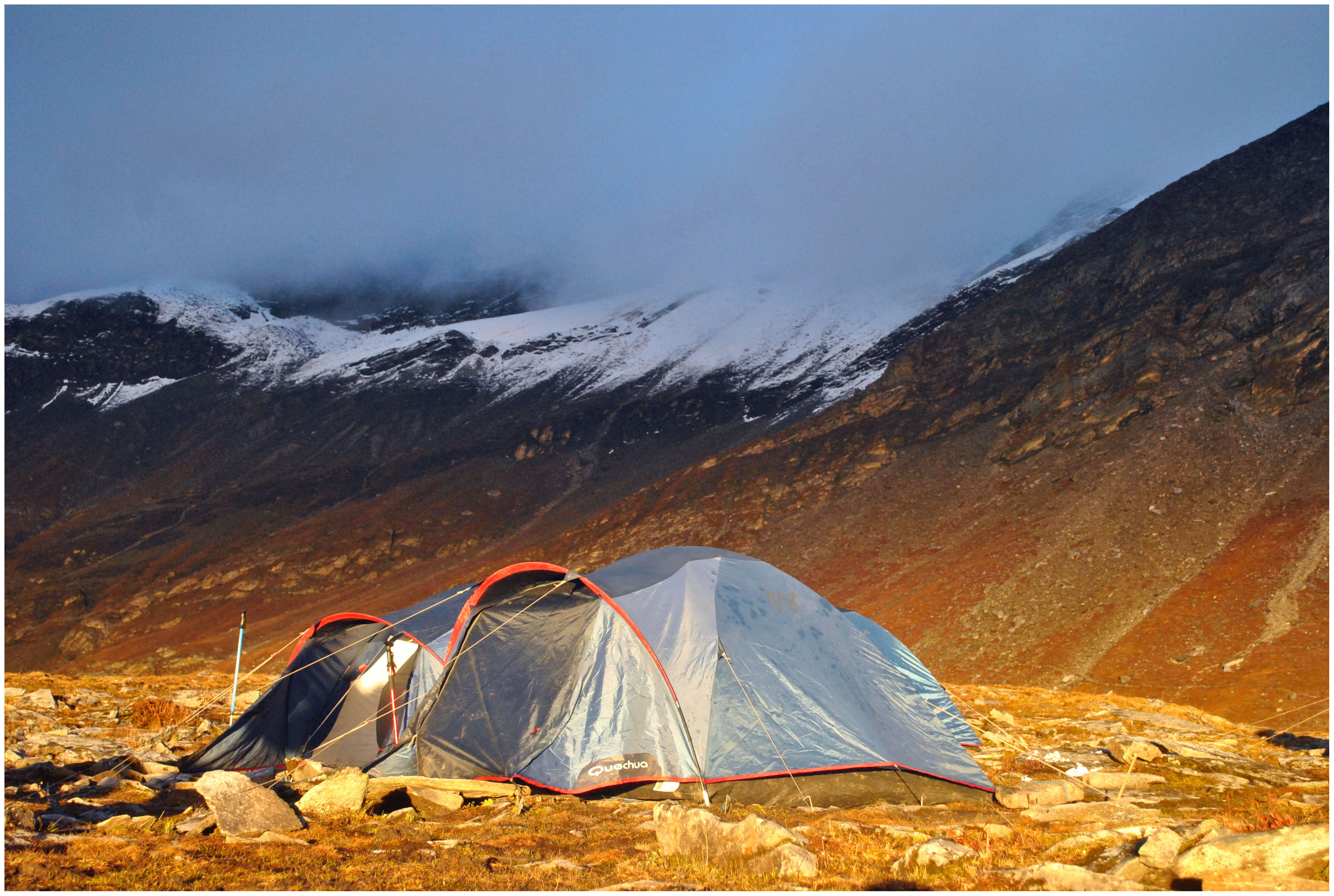 Wake up to smell the mountain air and a pleasant sunrise; a trekker's paradise