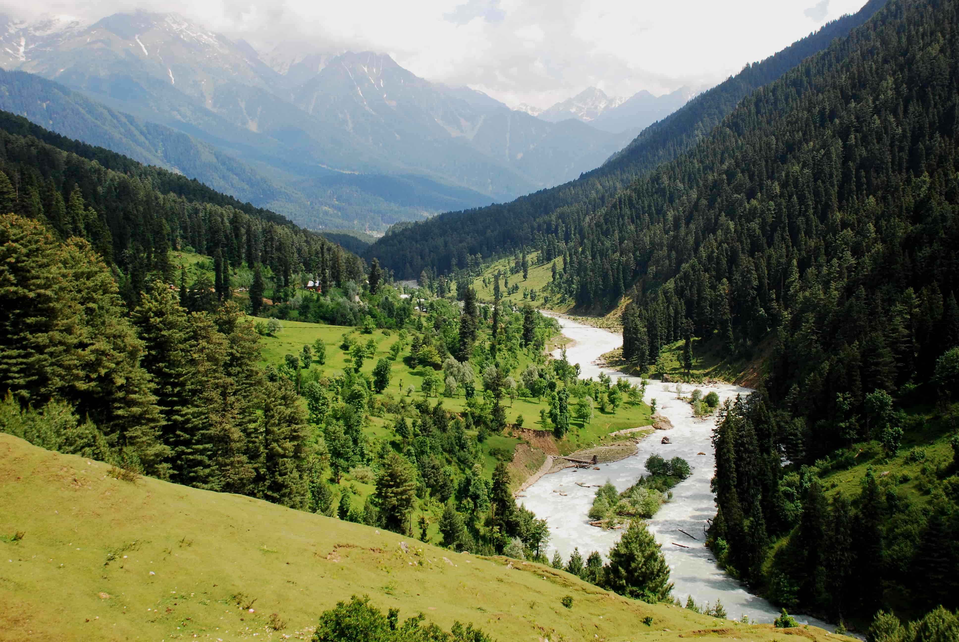 Lidder River Valley in Pahalgam, Kashmir